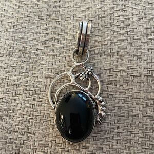 Sterling Silver Black Onyx Pendant
